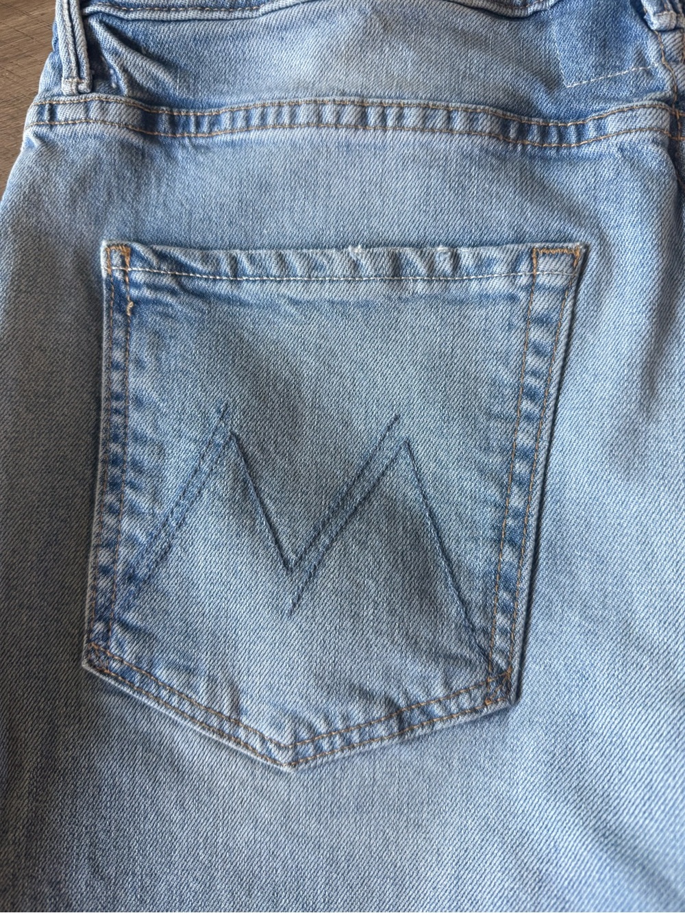 MOTHER Superior The Spitfire Sneak Wide Leg Jeans Light Blue 29 - Picture 12 of 13
